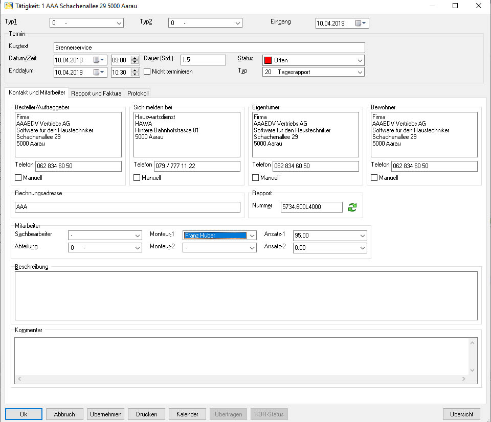 Win_Service-Servicerapport